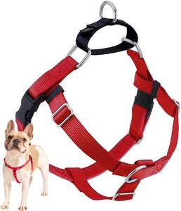 Arnés para perro 2 sabuesos diseño Freedom sin tirón 5/8" rojo SM - Imagen 1 de 5