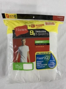 8 - T-shirt girocollo bianca HANES 100% cotone 2015 senza etichette uomo M/MEDIA - Foto 1 di 14
