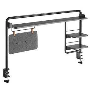 Étagère bureau Ergo Office magnétique noir 20kg ER-452 - Photo 1/8