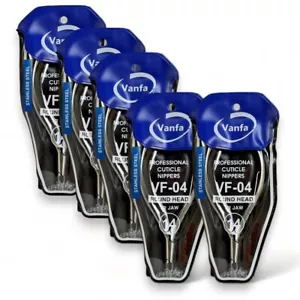 Vanfa Cuticle Nippers - Stainless Steel - Round Head - VF04 Jaw #14 (Pack of 5) - Picture 1 of 9