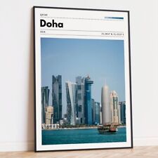 Doha Travel Poster Qatar Art Print Photo