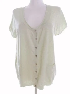 White stuff T. 16 (44) Verde Blusa Abbottonata Cotone 100% Manica corta Tasche - Foto 1 di 5