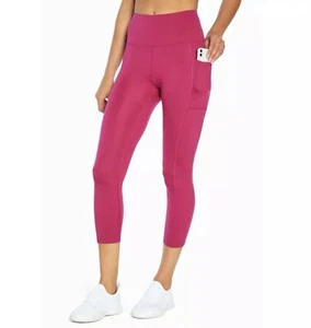 Bally Total Leggings Women’s High Rise Pocket Size M Jogging Yoga Fitness Pink - Picture 1 of 8