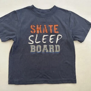 Boys shirt Place Brand Blue Size 5/6 short sleeve T-shirt with Skate graphic - Foto 1 di 4