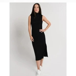 Vince Sleeveless Turtleneck Black Dress Size Medium - Picture 1 of 10