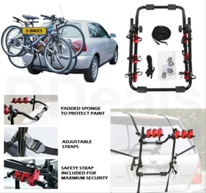 Triple 3 Three Bike Bicycle Carrier Boot Rack Mount Metal For Nissan Qashqai - Picture 1 of 9