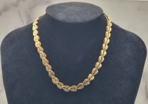 Vintage Gold Tone Andrien Mann Textured Short Necklace - Picture 1 of 6