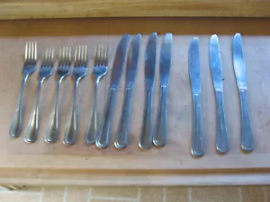 Gibson Edelstahl Besteck (5) Gabeln und (7) Messer - Bild 1 von 3