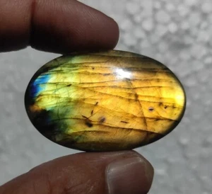 Natural Oval Labradorite Cabochon Ethical Gemstone 87.00 Cts 45X29X7 MM - Picture 1 of 6