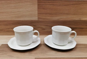 2 tazas y platillos de cerámica blanca Churchill - Imagen 1 de 16