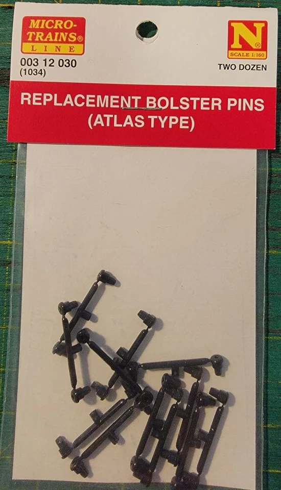 N Scale MICRO TRAINS 003 12 030 Replacement Bolster Pins (AT Type)  2 dz 1034 - Image 1 of 1