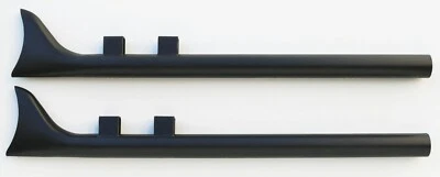 BLACK FISHTAIL DUAL EXHAUST HARLEY ELECTRA GLIDE ROAD KING STREET ULTRA 95-16 - Image 1 of 2