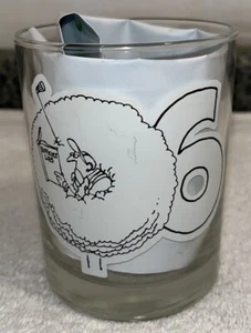 Vtg #6 USAO Cartoon Comic Golf Themed Whiskey Tumbler - Picture 1 of 7