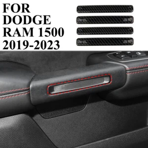 Carbon Fiber Style inner Door Handle Patch Cover Trim for Dodge Ram 2019-2025 - Picture 1 of 6