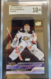 OLLE ERIKSSON EK 2023-24 Upper Deck Series 1 Young Guns CLEAR CUT SGC 10 - Picture 1 of 1