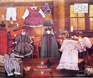 Sewing Pattern 18" Doll Clothing Early American Dress Cape 4 Outfits Uncut V8337 - Picture 1 of 4