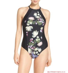 NUEVO SIN ETIQUETAS Traje de baño negro de una pieza TED BAKER LONDRES talla 3 (8, 10 en EE. UU.) - Imagen 1 de 1