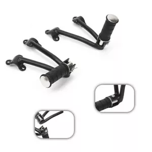 Moto Black Rear Passenger Footpegs Foot Pedal Mounts For Kawasaki Vulcan S VN650 - Foto 1 di 1