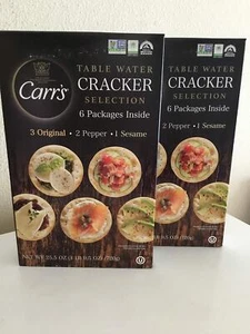 Carr�s Table Water Cracker Selection 12Packs(6 Original;4Pepper;2Sesame) Pack of - Picture 1 of 3