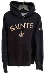 Nike New Orleans Saints Football Men Sz Med Nfl  Black  Hoodie Sweatshirt - Picture 1 of 5