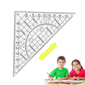 Triangle Ruler For Crafting 22cm School Drawing Ruler Geometry Drafting Tools - Picture 1 of 8