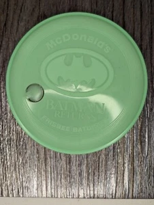 Vintage 1991 Mcdonald’s Batman Forever Frisbee Batdisc Soda Lid - Picture 1 of 2