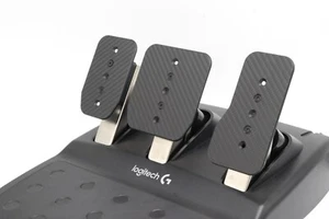 Pro Carbon Pedal Faces for Logitech G923 G29 G920 G27 G25 Genuine Carbon Fibre - Picture 1 of 13