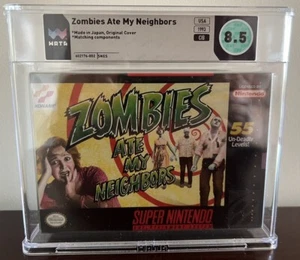 Super Nintendo Zombies Ate My Neighbors en caja WATA 8.5 - Imagen 1 de 2