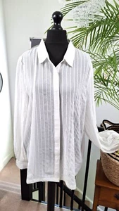 LIPSY Ladies white sequin shirt NEW PLUs size 20 22 XL Occasion cocktail party - Picture 1 of 8