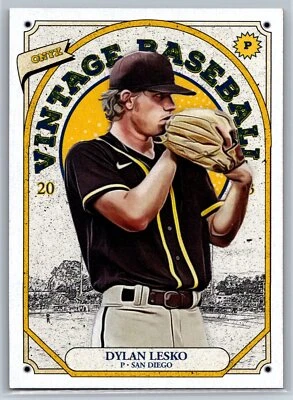 2023 Onyx Vintage Dylan Lesko Rookie San Diego Padres RC #OVDL - Image 1 of 2