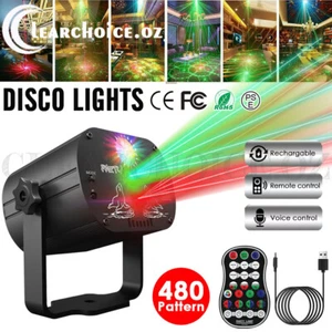 480 Patterns Laser Projector Stage Light LED RGB Party KTV Club Disco Lights AU - Picture 1 of 12