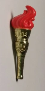2004 Olympic Team USA Torch Athlete Sport Rings Gold Lapel Hat Pin RARE - Picture 1 of 5