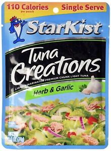100 StarKist Tuna Creations Herb and Garlic Flavor Single Serve 2.6-Ounce Pouch