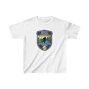 Montana Sasquatch Big Foot Kids Boys Girls Heavy Cotton T-Shirt - Picture 1 of 2