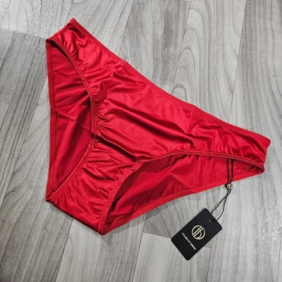 House of Desire Liquid Satin Hipster Panties, Samba Red - Image 1 of 3
