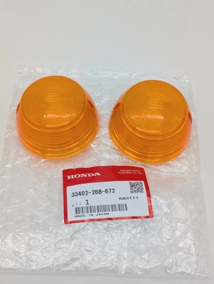 Par de lentes de señal de giro ámbar Honda - 33402-268-672 - CB100 CB125 CB200 CB350 CB400 Foto 1 de 3