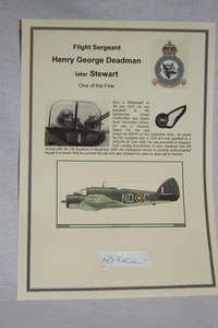 WW2 RAF Wireless Operator/Air Gunner,Henry Deadman Stewart,Autographed Bio - Picture 1 of 4