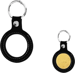 1 Stück Schwarz Leder Münzhalter Schlüsselanhänger für AA Münze, Glück Schlüsselanhänger... - Bild 1 von 7