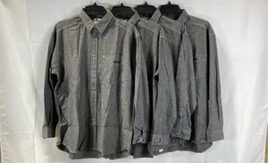 Moschino Boys Gray Solid Embroidered Button-Up Casual Shirts M Long Sleeve - Picture 1 of 5
