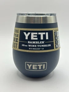 NEW YETI Rambler 10 oz Wine Insulated Tumbler with MagSlider Lid Navy - Picture 1 of 4