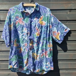 Vintage Avanti Floral Print Hawaiian Shirt 100% Viscose Mens Size XXL  - Picture 1 of 10