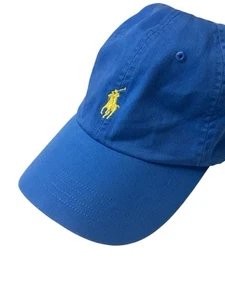 Vintage Y2K Polo Ralph Lauren Pony Strap Back Buckle Hat Embroidered Spell Out - Picture 1 of 11