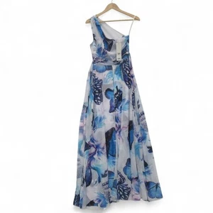 LIPSY UK 8 Dress Floral One Shoulder Full Length Occasion Tags RRP £150 Preloved - Picture 1 of 24