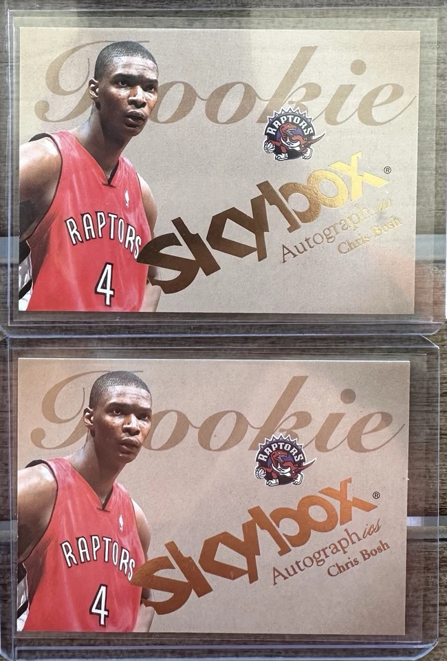 Juego de 2 tarjetas de novato Chris Bosh 2003 Skybox Gold/1500 RC Raptors 💎 Foto 1 de 2