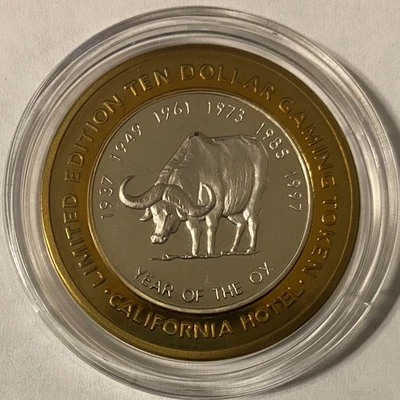 Silver Strike - California Hotel Las Vegas - Year of the Ox - S Mint (B) - Image 1 of 2