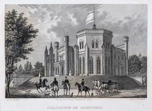 Potsdam Schloss Babelsberg Stahlstich von Grünewald aus Spiker 1833 - Bild 1 von 6