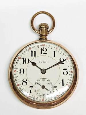 Circa 1910 ELGIN GF 16s Grade 372 19 Jewel RAILROAD Grade Pocketwatch *REPAIR* - Image 1 of 4