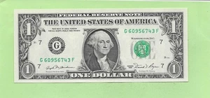 1981 ..UNCIRC 1 $ G 6095 6743 F .... 1981 1 $ G-F NICE NOTE FRN - Bild 1 von 2