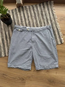 POLO RALPH LAUREN AZUL MARINO RAYAS PANTALONES CORTOS DINERO ANTIGUO VERANO LUJO Talla 36 - Imagen 1 de 7