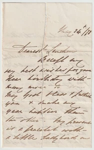 Prince Arthur Signed Letter To Princess Helen - Queen Victoria's Children - Picture 1 of 2